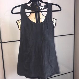 NWT Black silk top